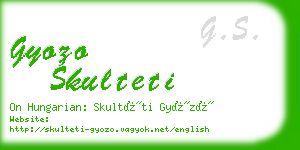 gyozo skulteti business card